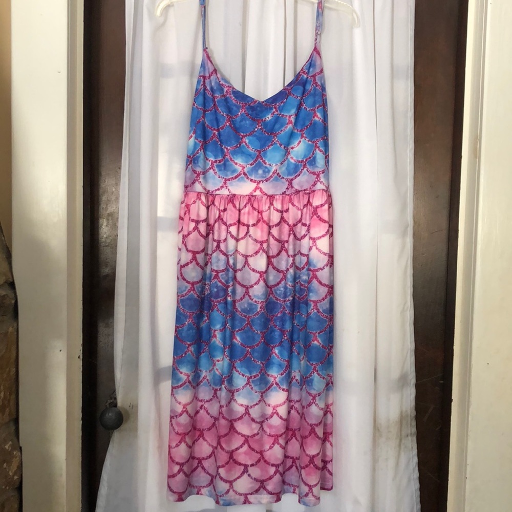 Mermaid print dress
